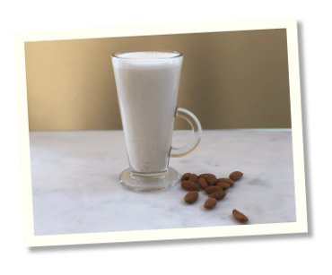 creamy almond milk delicious in coffee